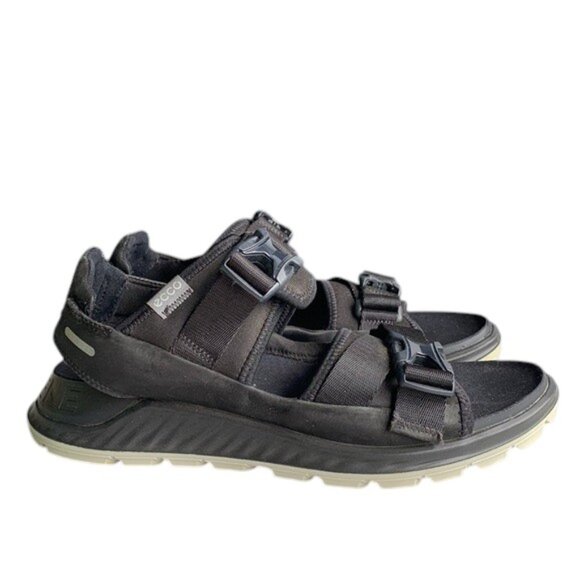 ECCO Exowrap 2S Men’s 44 US 10/10.5 Black Sandals Buckle Strap Comfort Outdoor - Picture 1 of 13